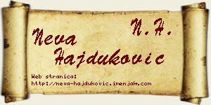 Neva Hajduković vizit kartica